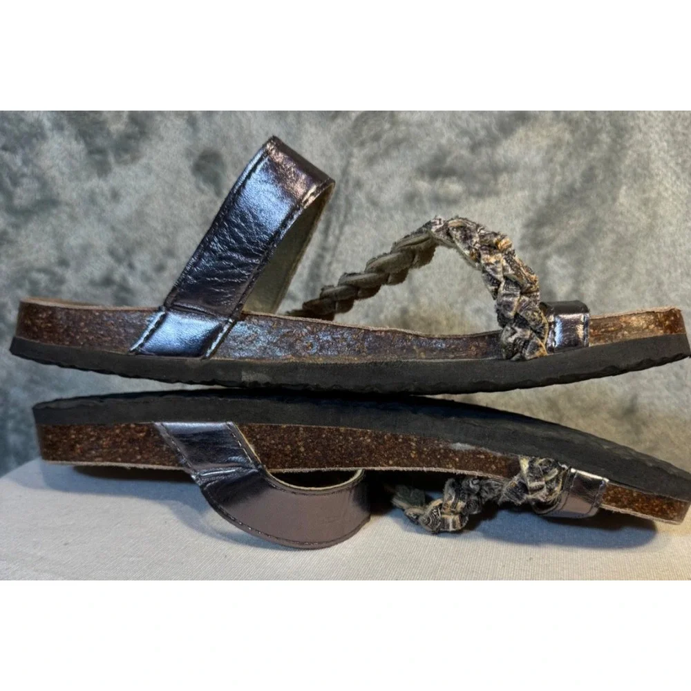 boho braided sandals brown earthy comfort slides festival y2k sandals artisan